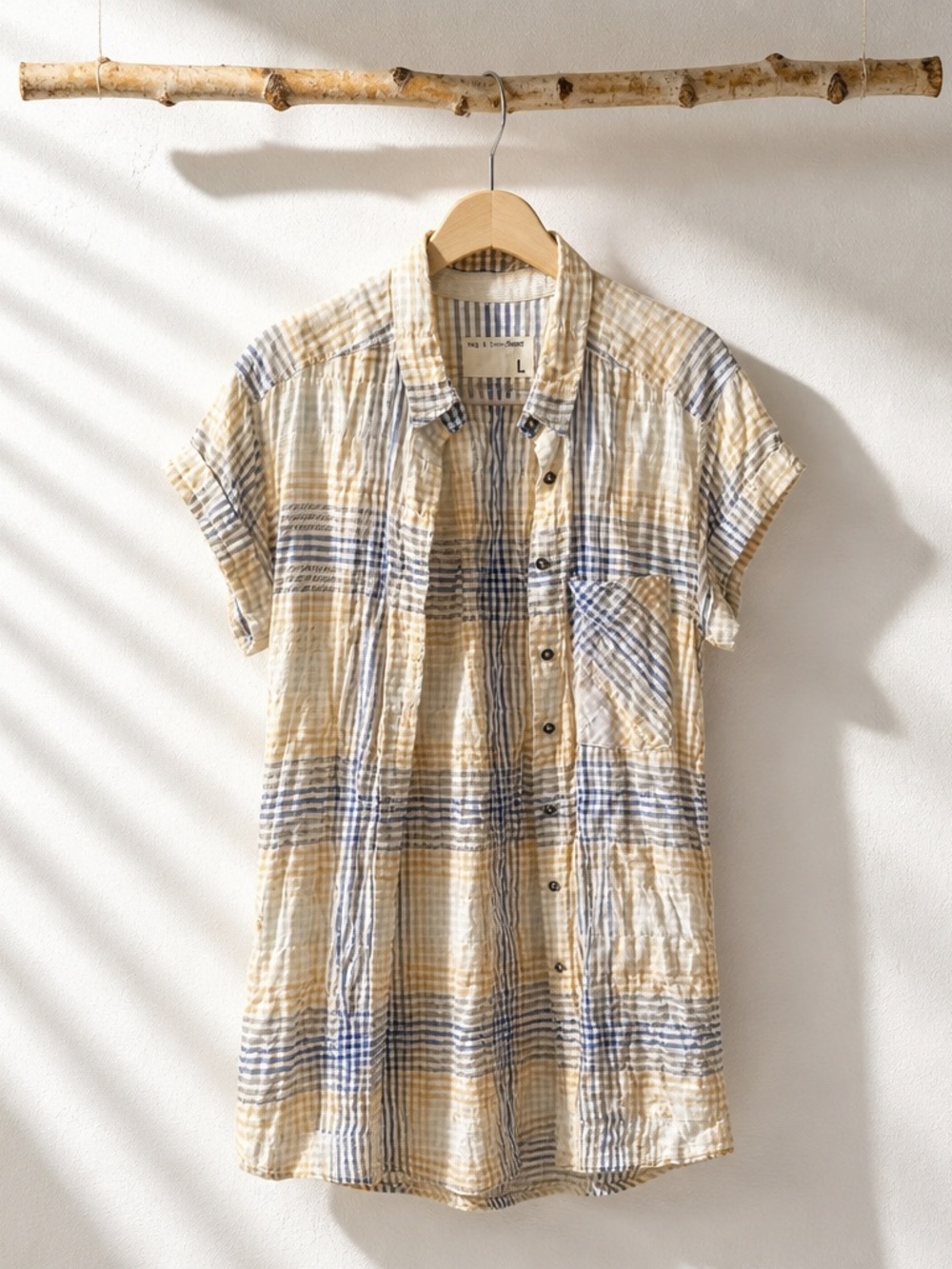 rag & bone Blue and White Striped Shirt